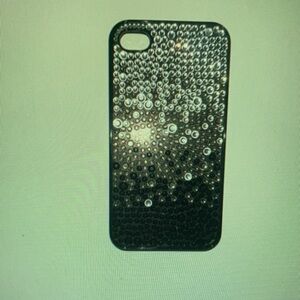 Apple Black and Silver Glitter Phone Case